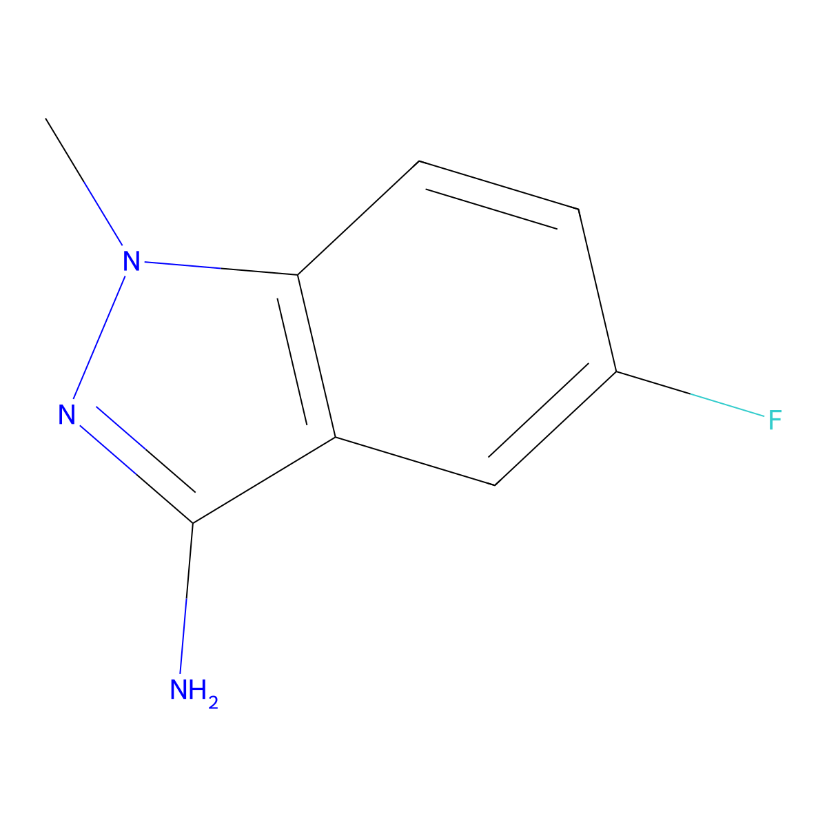 5-Fluoro-1-methyl-1H-indazol-3-amine molecular structure, CAS 171809-12-4