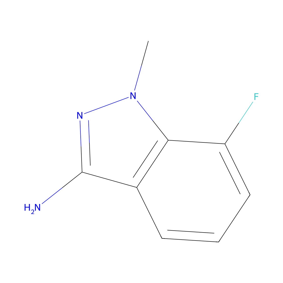 7-Fluoro-1-methyl-1H-indazol-3-amine molecular structure, CAS 171809-14-6