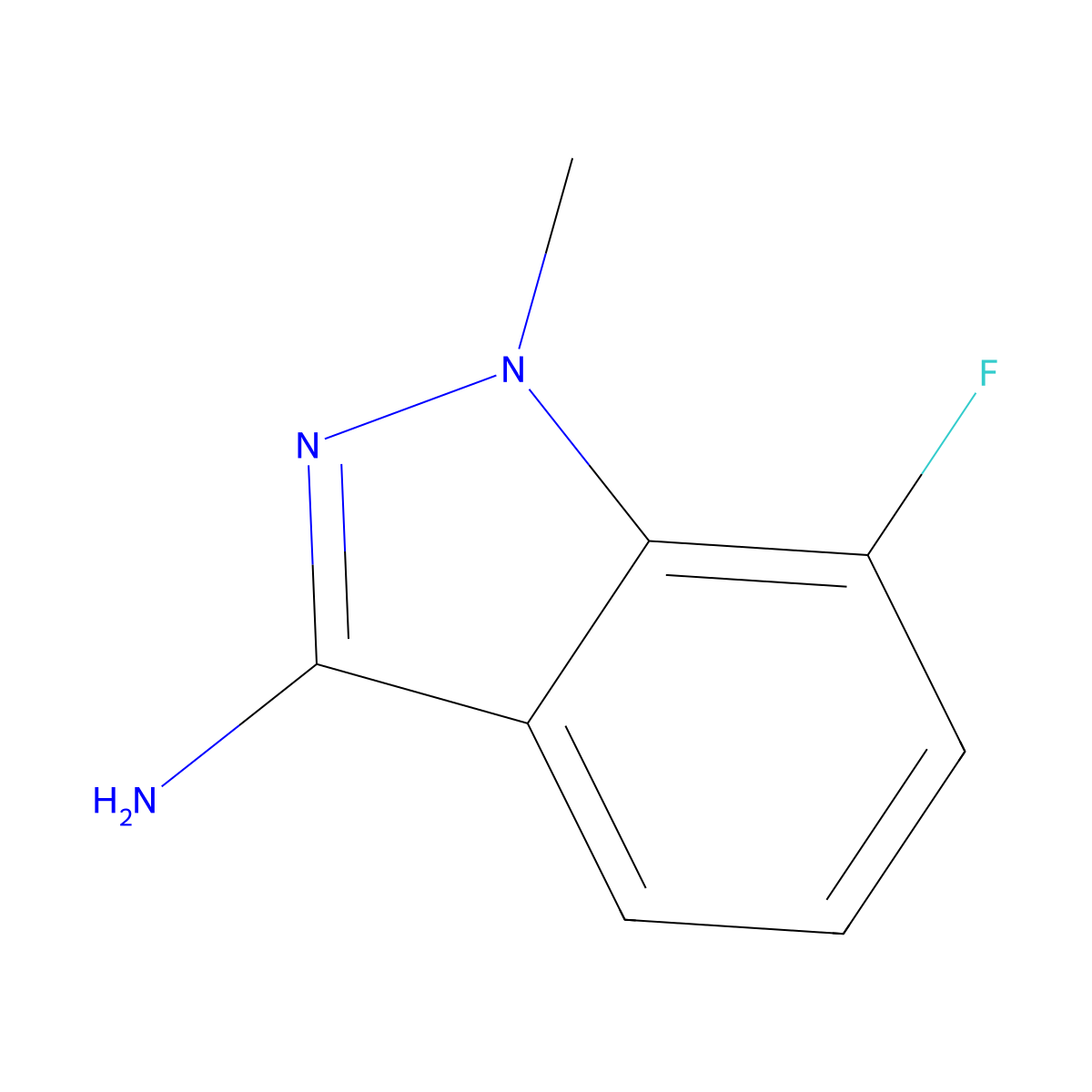 7-Fluoro-1-methyl-1H-indazol-3-amine molecular structure, CAS 171809-14-6