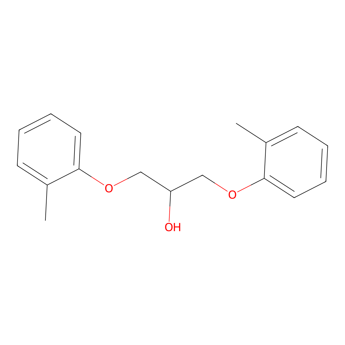 2-Propanol, 1,3-bis(o-tolyloxy)- molecular structure, CAS 17181-49-6