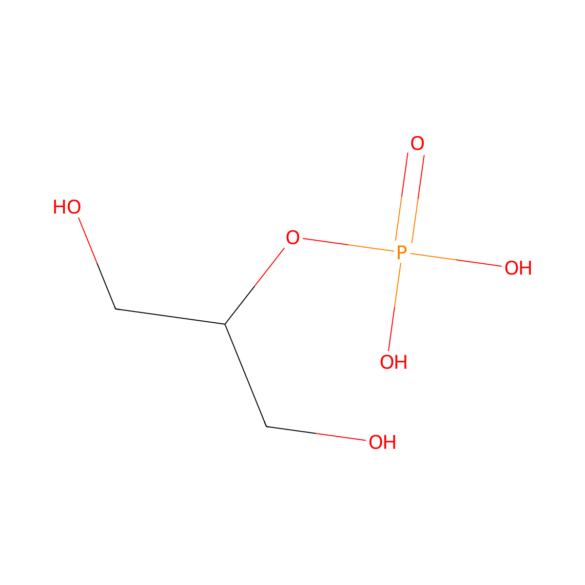 beta-Glycerophosphate molecular structure, CAS 17181-54-3