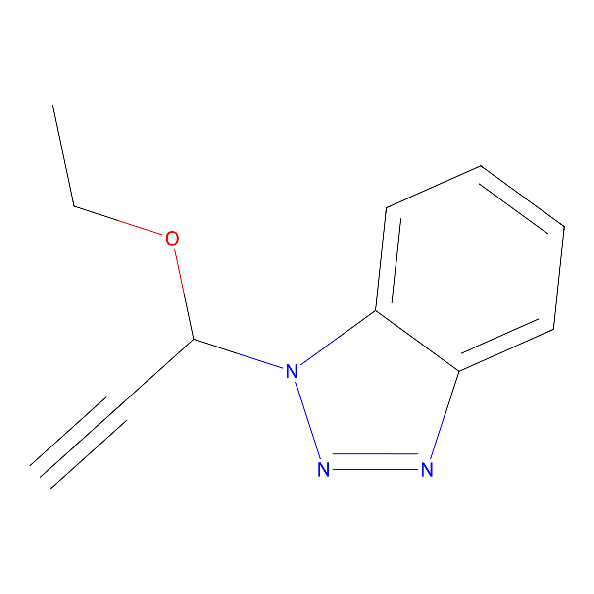1-(1-Ethoxy-2-propynyl)-1H-benzotriazole molecular structure, CAS 171815-58-0