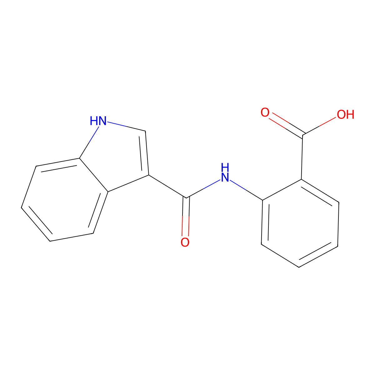 2-(1H-Indole-3-carboxamido)benzoic acid molecular structure, CAS 171817-95-1