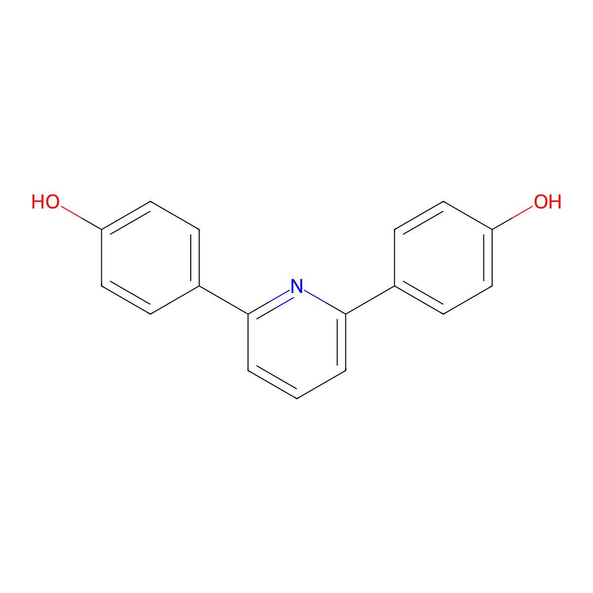 4-[6-(4-Hydroxyphenyl)pyridin-2-yl]phenol molecular structure, CAS 171820-16-9