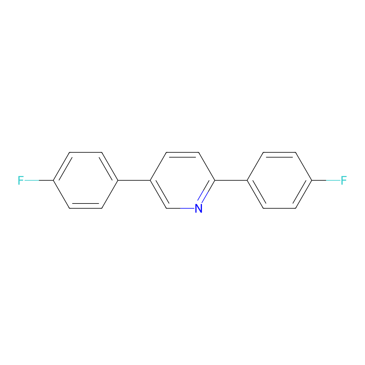 2,5-Bis(4-fluorophenyl)pyridine molecular structure, CAS 171820-18-1