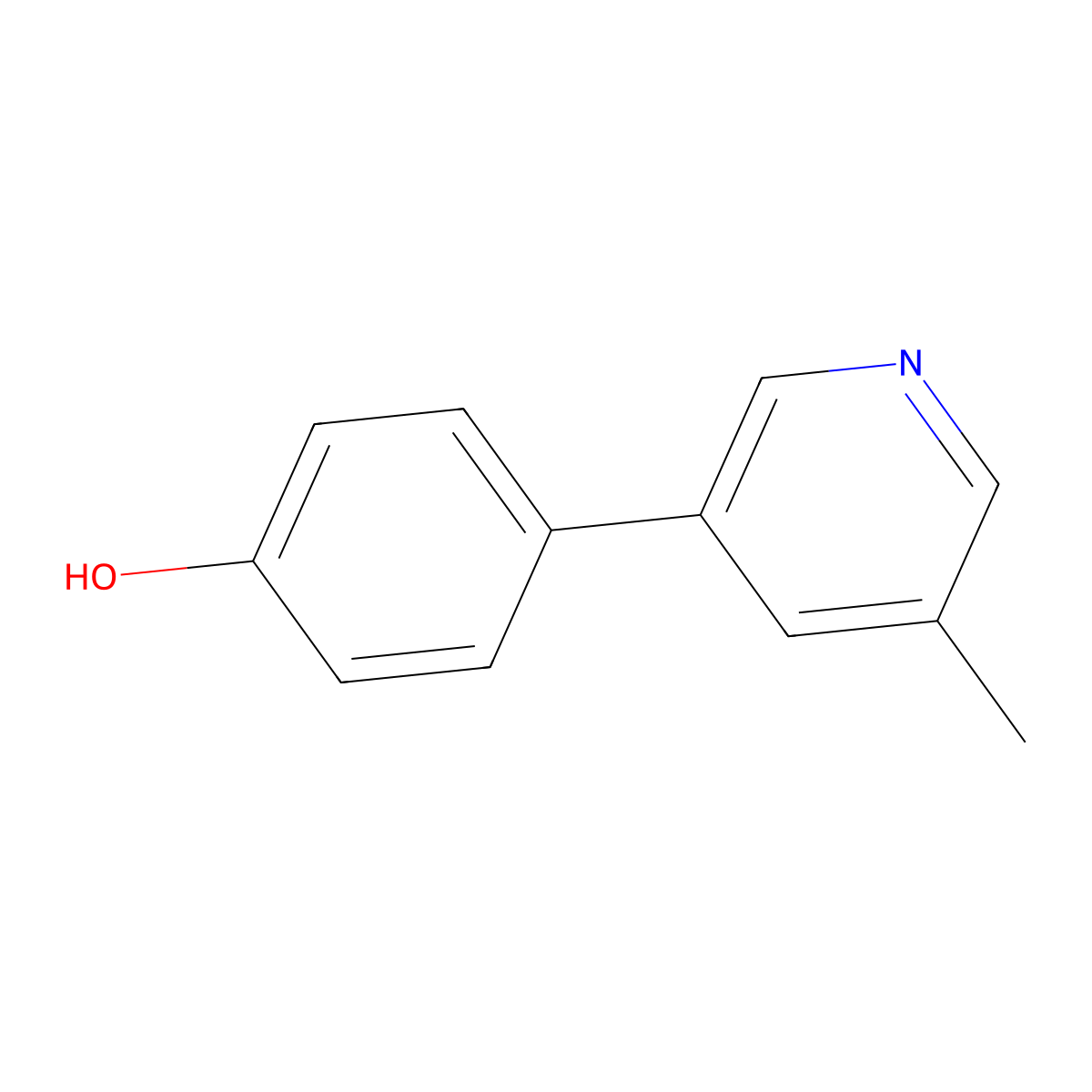 4-(5-Methyl-3-pyridinyl)phenol molecular structure, CAS 171820-24-9