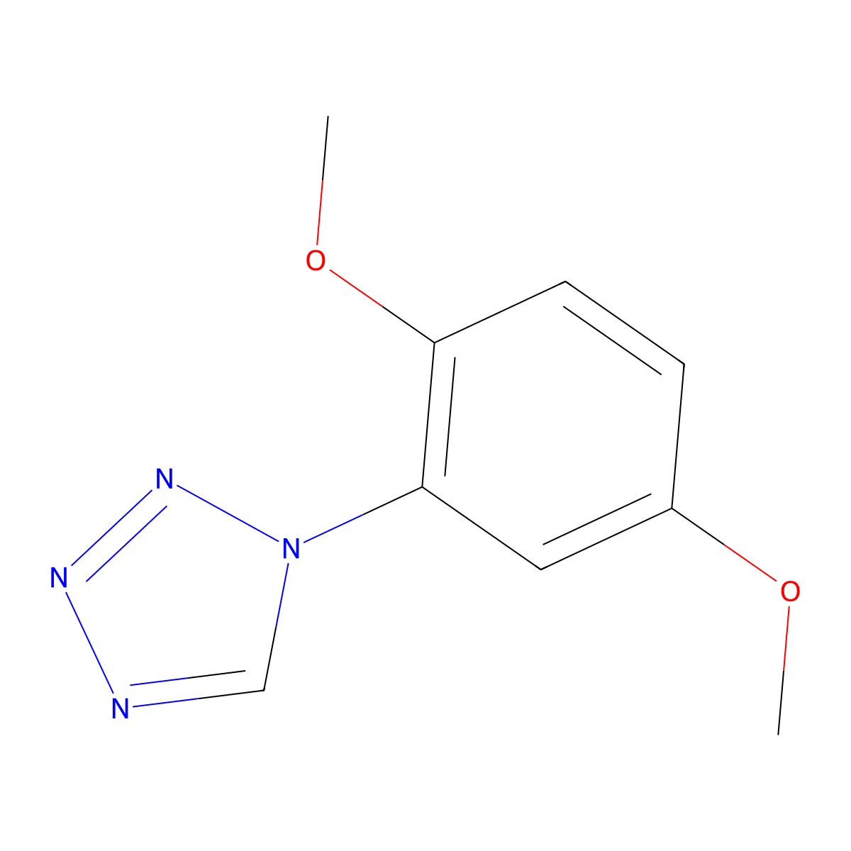 1-(2,5-dimethoxyphenyl)-1H-tetrazole molecular structure, CAS 171820-47-6