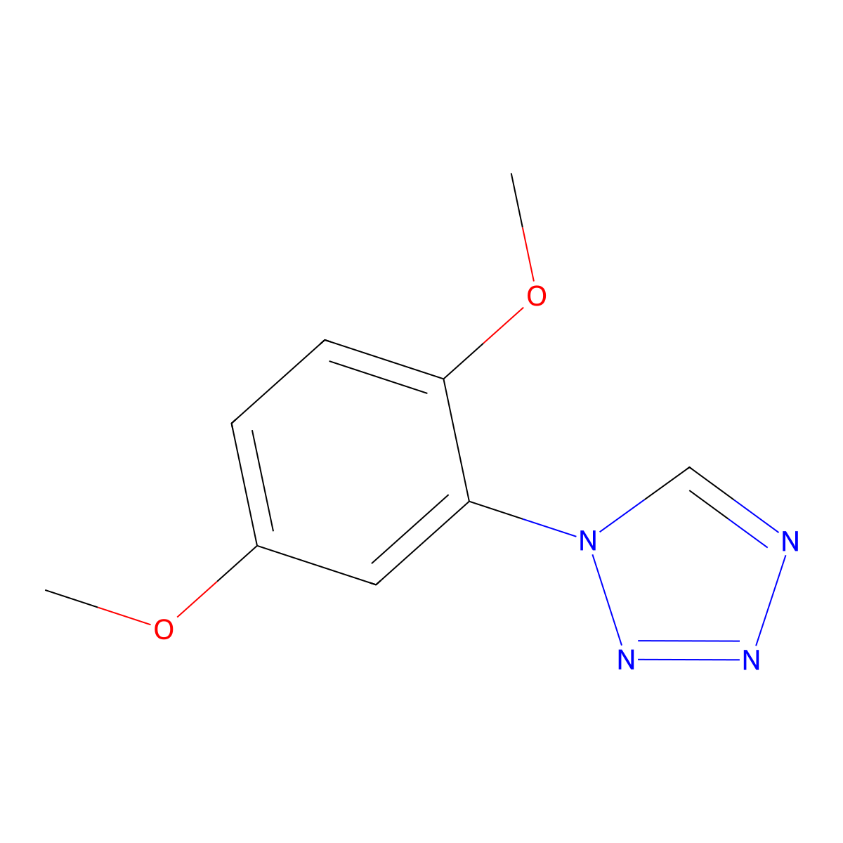 1-(2,5-dimethoxyphenyl)-1H-tetrazole molecular structure, CAS 171820-47-6