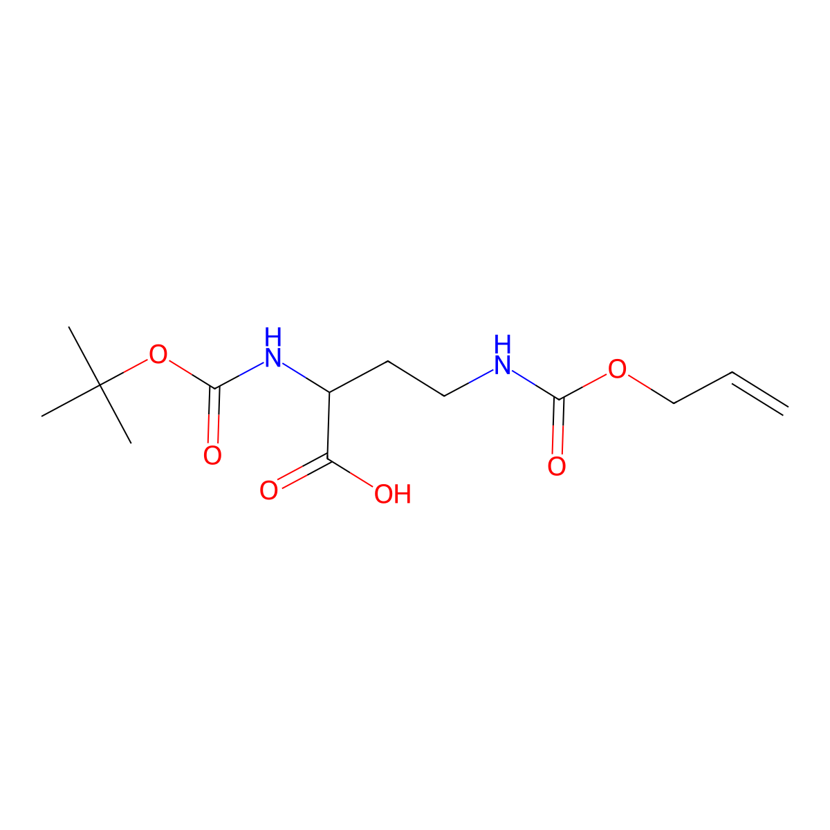Boc-Dab(Aloc)-OH molecular structure, CAS 171820-73-8