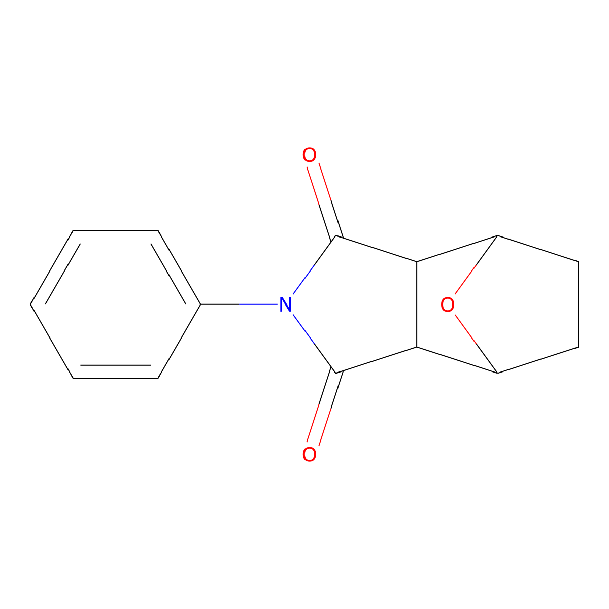 2-Phenylhexahydro-1H-4,7-epoxyisoindole-1,3(2H)-dione molecular structure, CAS 17183-11-8
