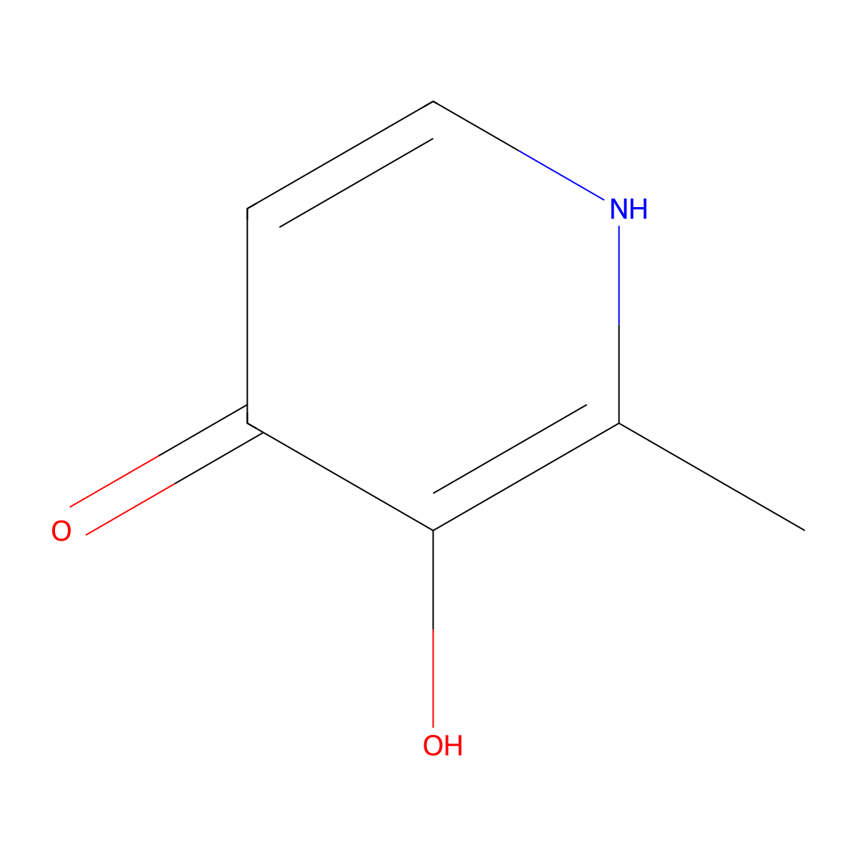 4-Pyridinone,3-OH-2-Me molecular structure, CAS 17184-19-9