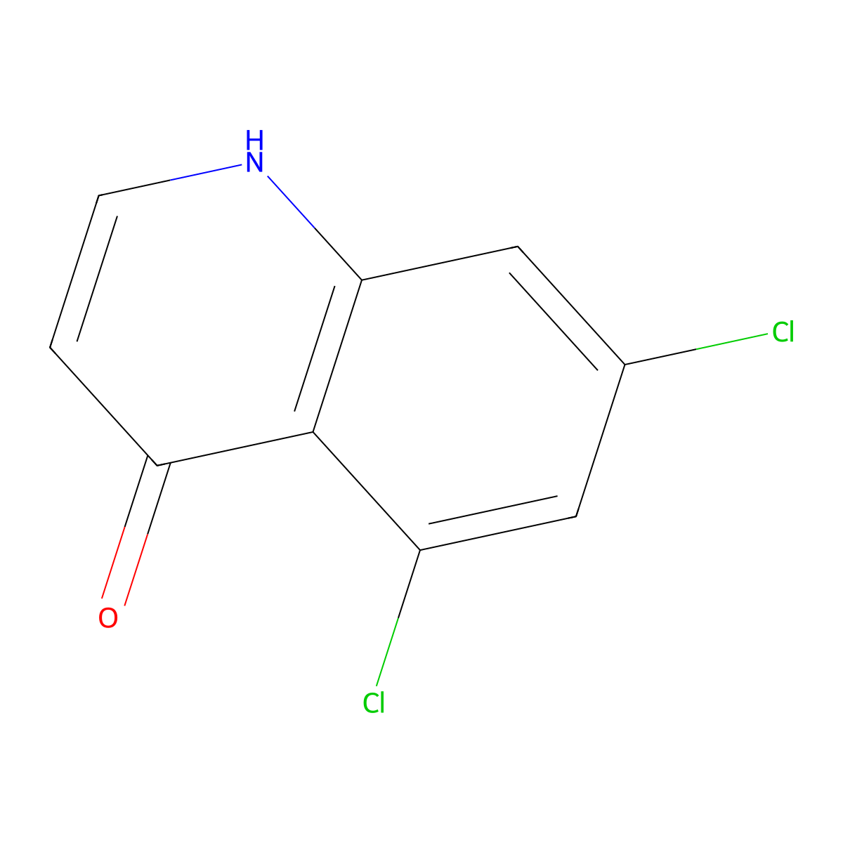 4(1H)-Quinolinone, 5,7-dichloro- molecular structure, CAS 171850-29-6