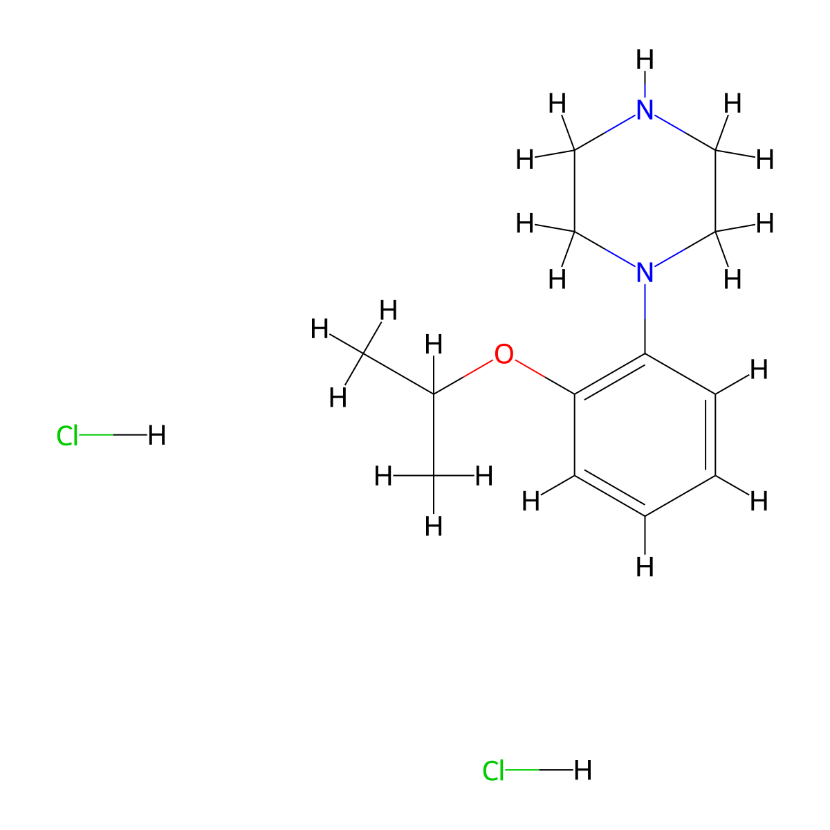 1-[2-(Propan-2-yloxy)phenyl]piperazine dihydrochloride molecular structure, CAS 171855-28-0