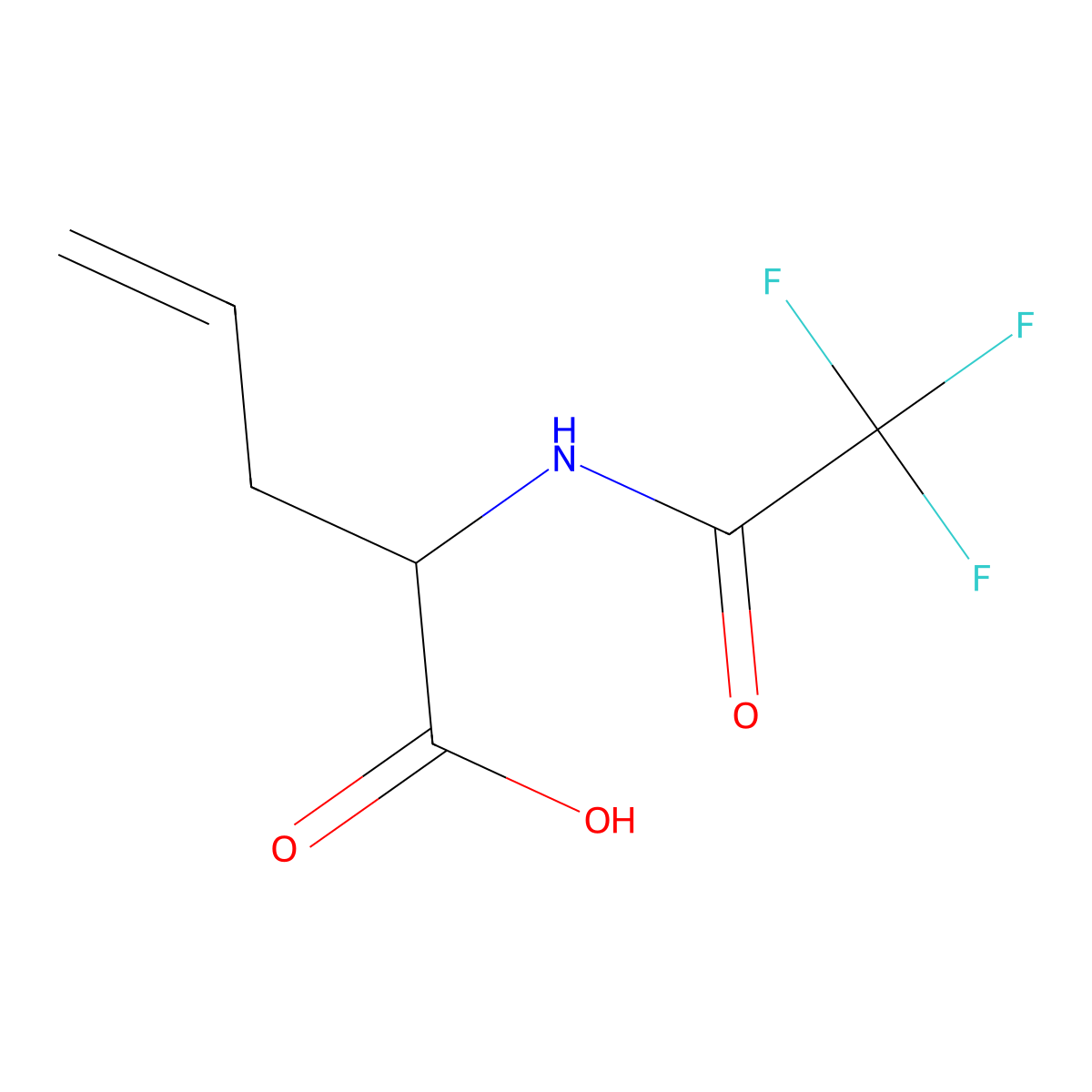 (2R)-2-(trifluoroacetamido)pent-4-enoic acid molecular structure, CAS 171860-63-2