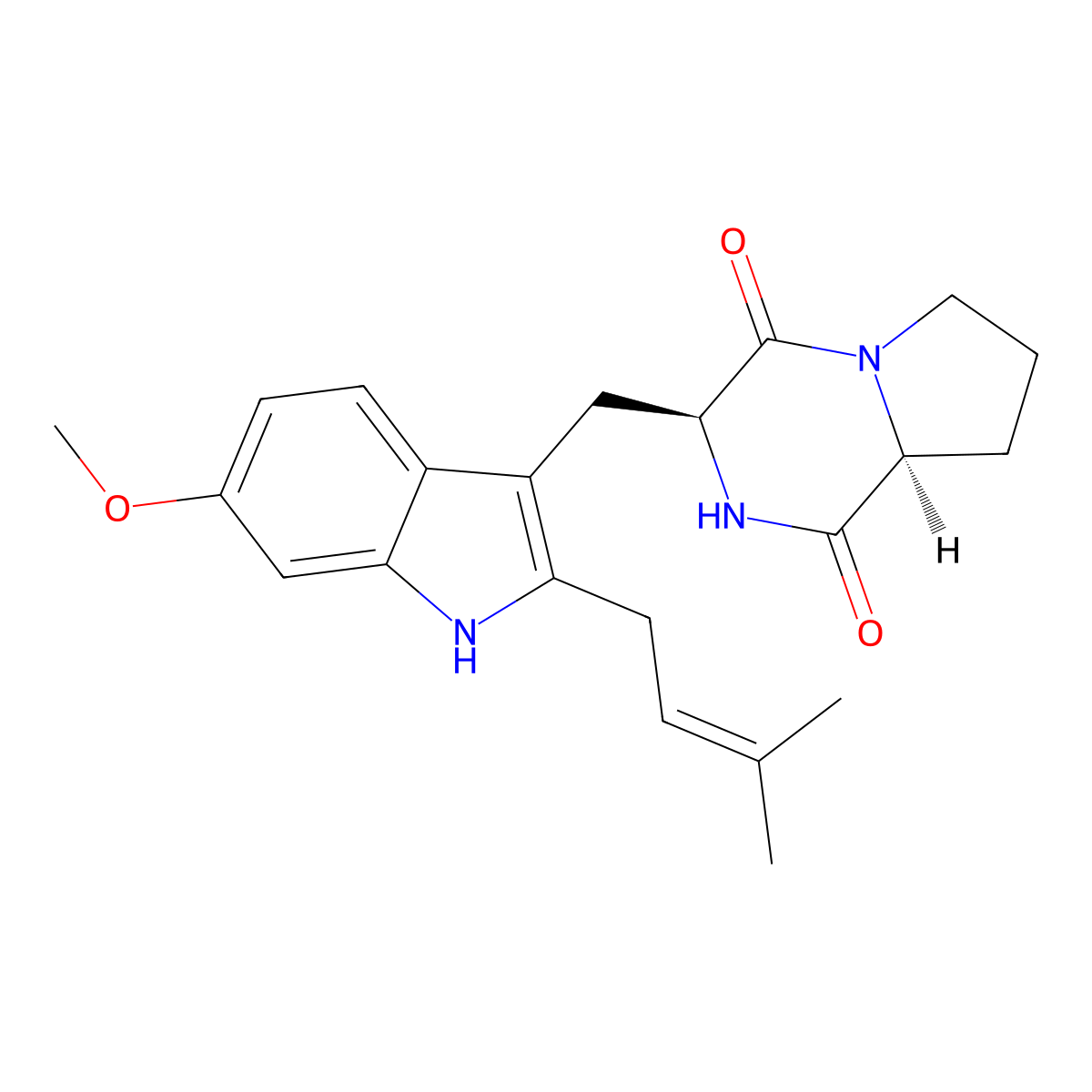 Tryprostatin A molecular structure, CAS 171864-80-5