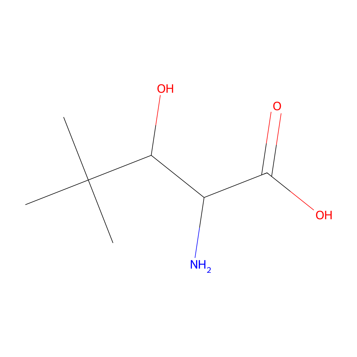 (2S,3R)-2-Amino-3-Hydroxy-4,4-Dimethylpentanoic Acid molecular structure, CAS 171866-72-1