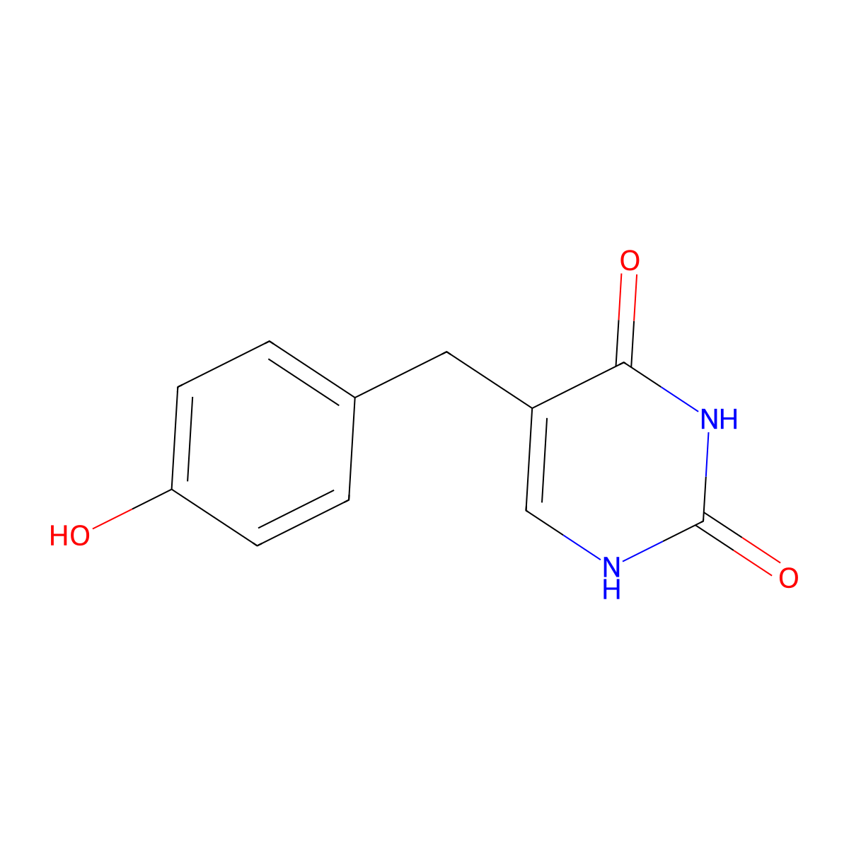 5-(p-Hydroxybenzyl)-uracil molecular structure, CAS 17187-50-7