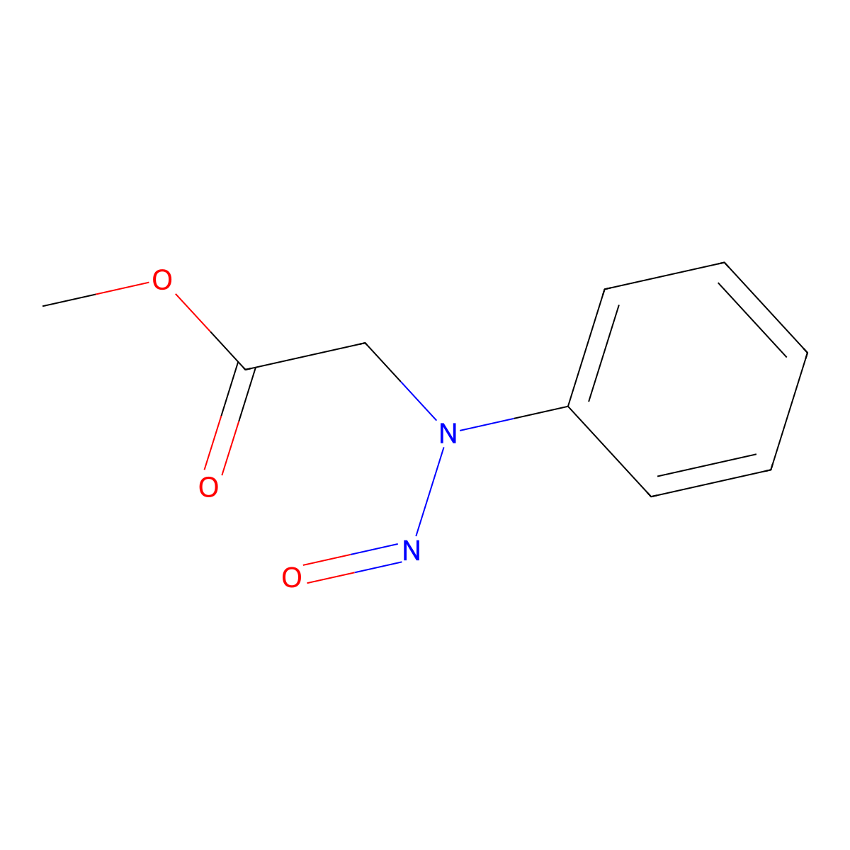 Methyl N-nitroso-N-phenylglycinate molecular structure, CAS 171870-02-3