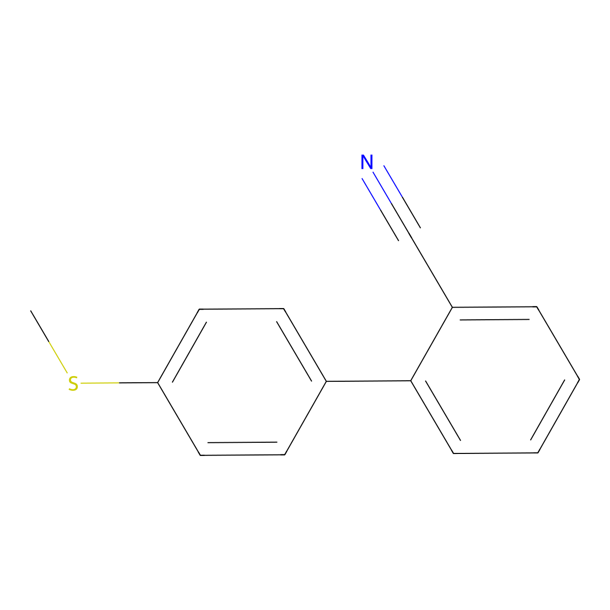 2-[4-(Methylsulfanyl)phenyl]benzonitrile molecular structure, CAS 171879-75-7
