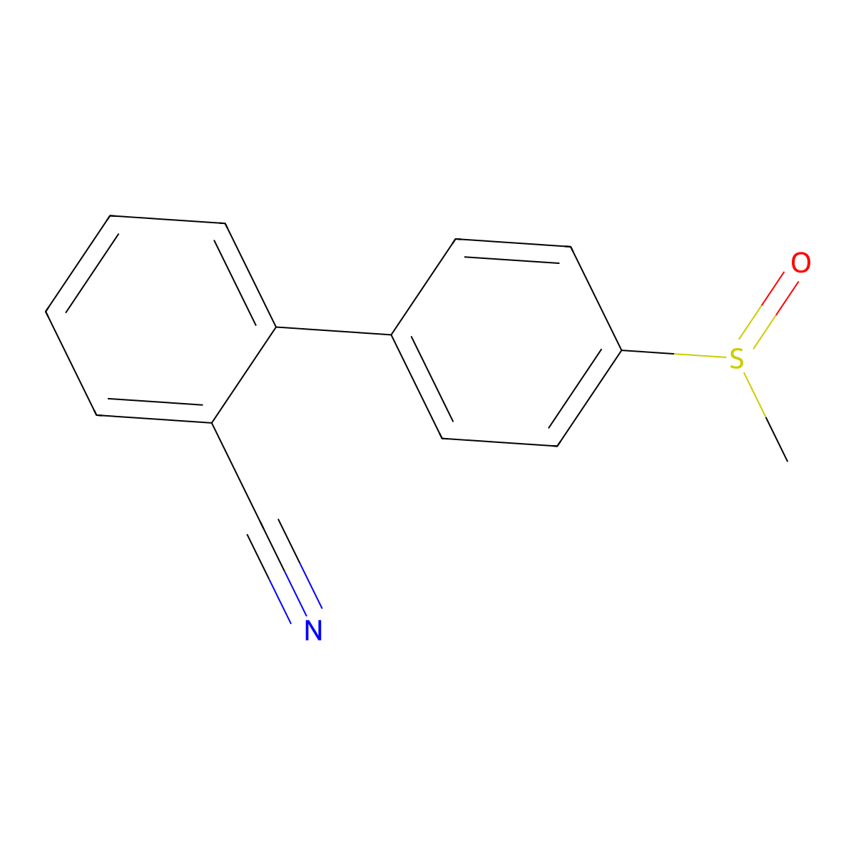 4'-(Methanesulfinyl)[1,1'-biphenyl]-2-carbonitrile molecular structure, CAS 171879-76-8