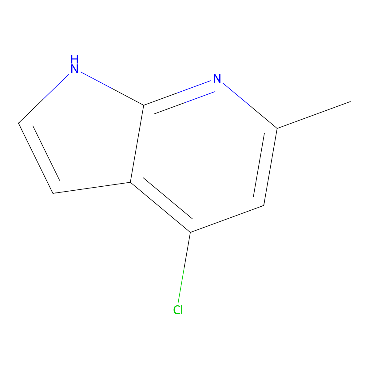 4-Chloro-6-methyl-1h-pyrrolo[2,3-b]pyridine molecular structure, CAS 171879-99-5