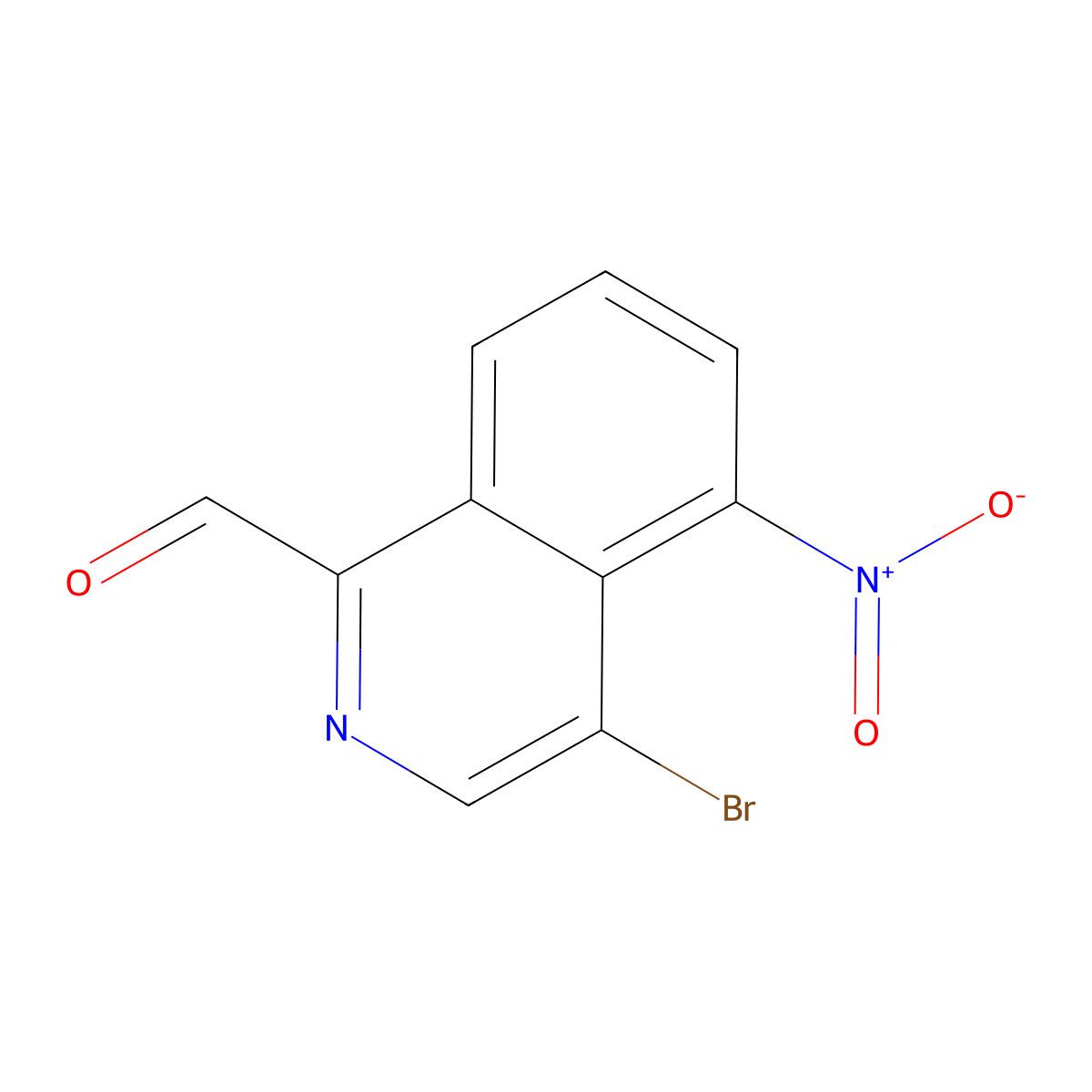 4-Bromo-5-nitro-isoquinoline-1-carbaldehyde molecular structure, CAS 171880-56-1