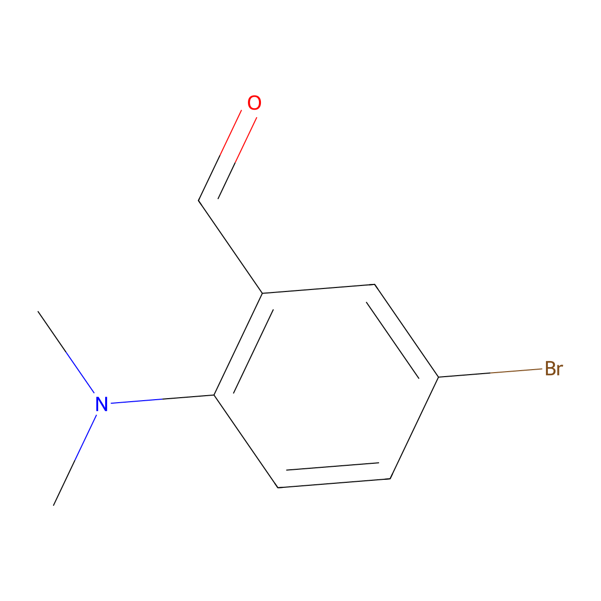 5-Bromo-2-(dimethylamino)benzaldehyde molecular structure, CAS 171881-36-0