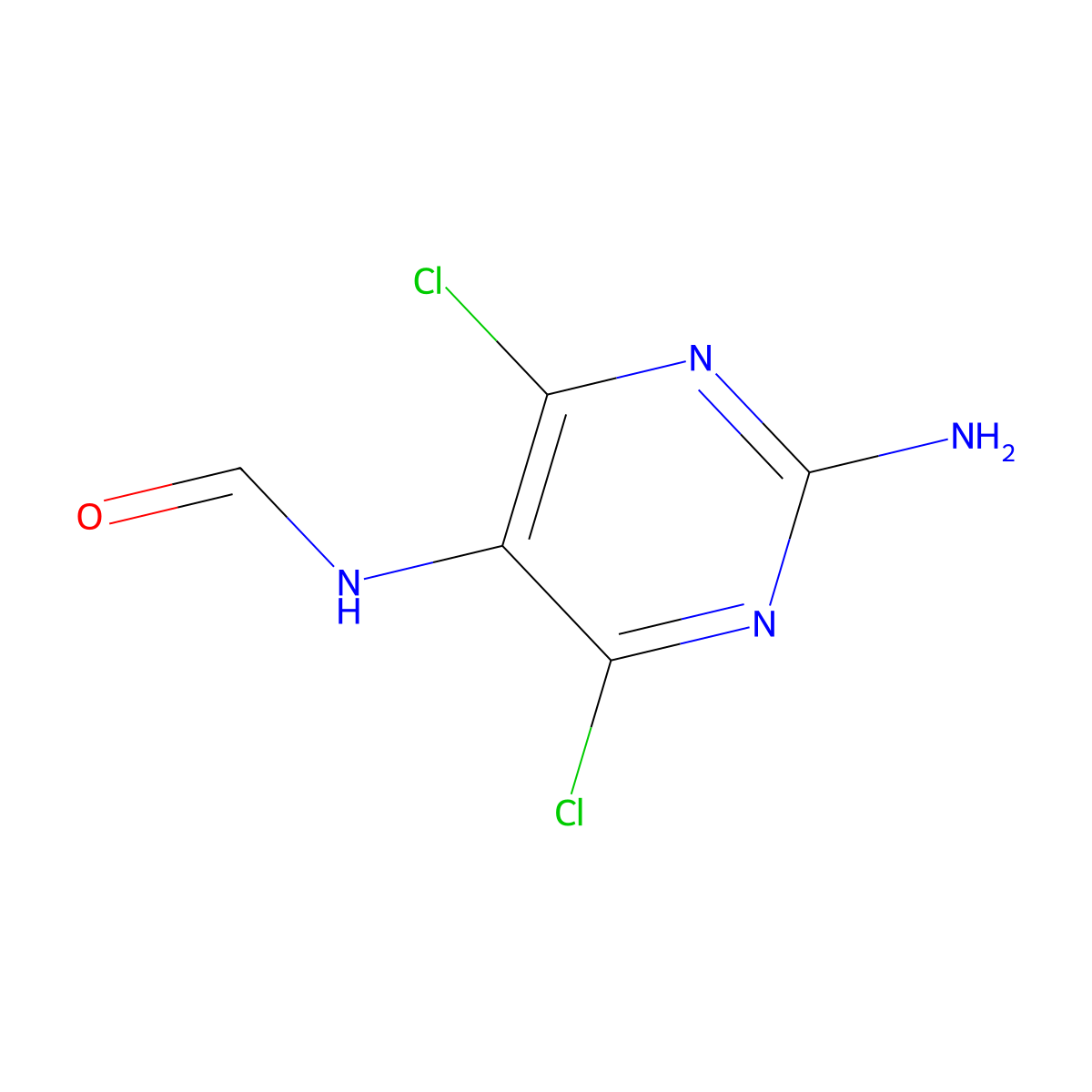 N-(2-Amino-4,6-dichloropyrimidin-5-yl)formamide molecular structure, CAS 171887-03-9