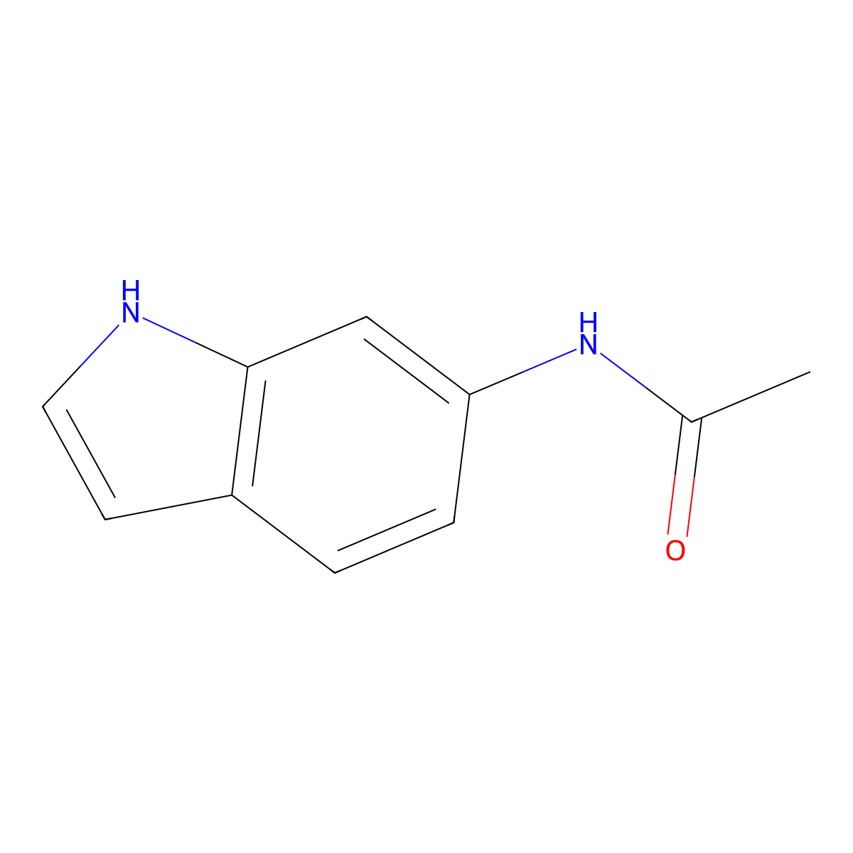 N-(1H-indol-6-yl)acetamide molecular structure, CAS 171896-30-3