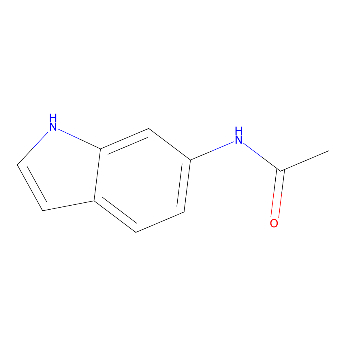 N-(1H-indol-6-yl)acetamide molecular structure, CAS 171896-30-3
