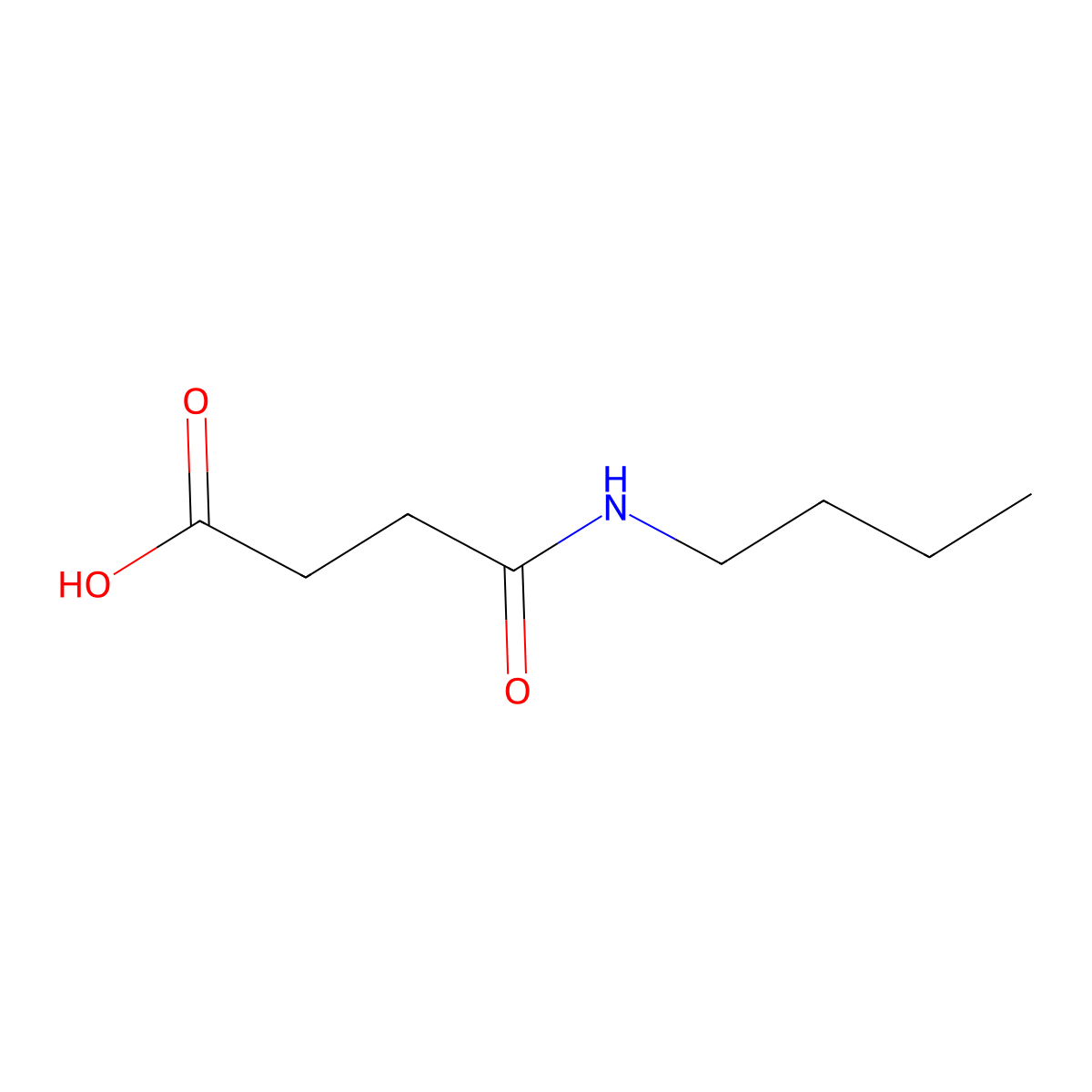 Butanoic acid, 4-(butylamino)-4-oxo- molecular structure, CAS 1719-01-3