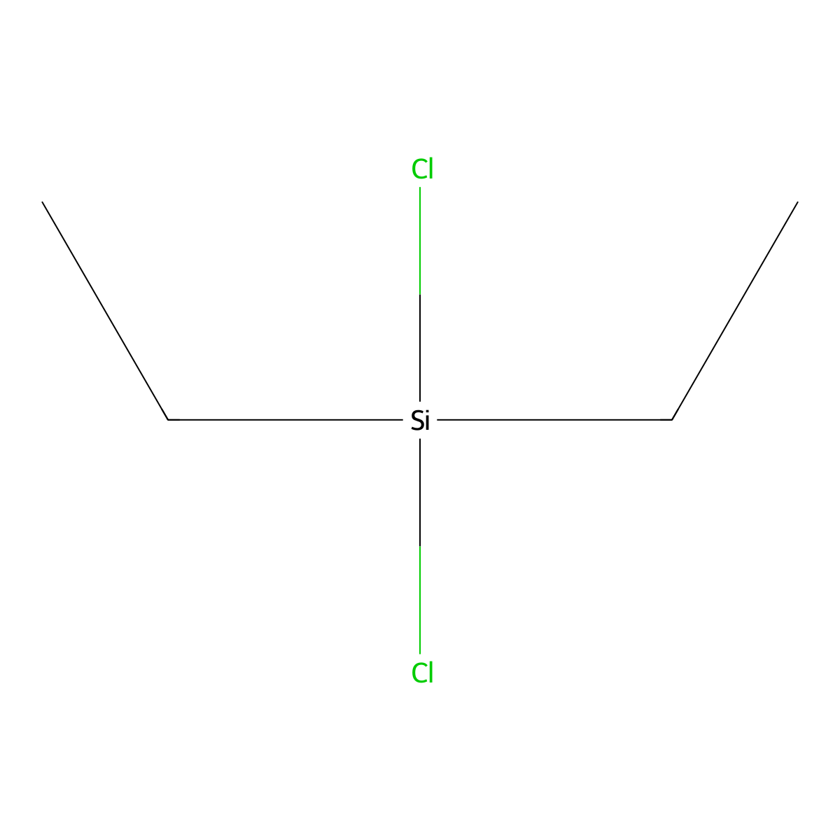 Diethyldichlorosilane molecular structure, CAS 1719-53-5