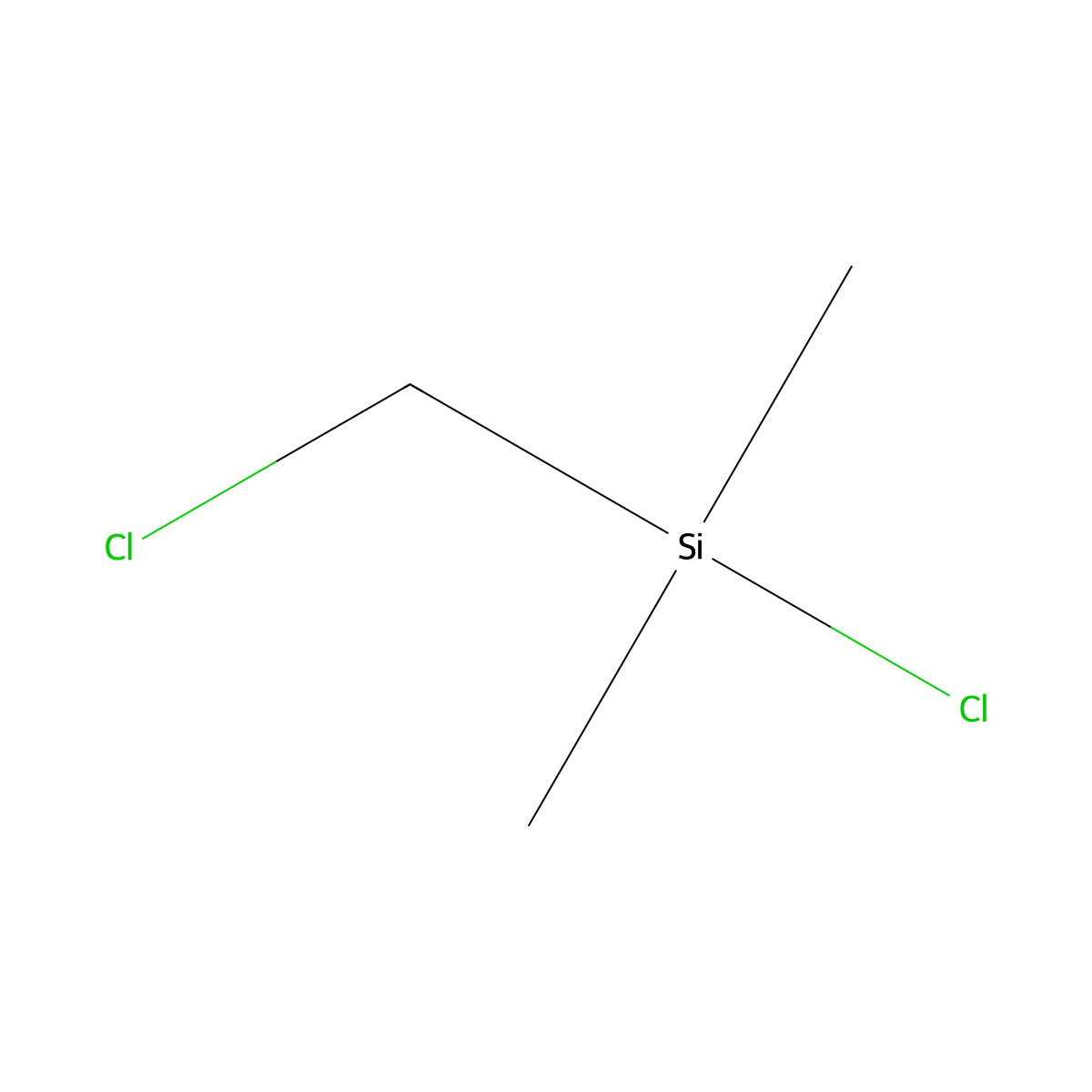 Silane, chloro(chloromethyl)dimethyl- molecular structure, CAS 1719-57-9