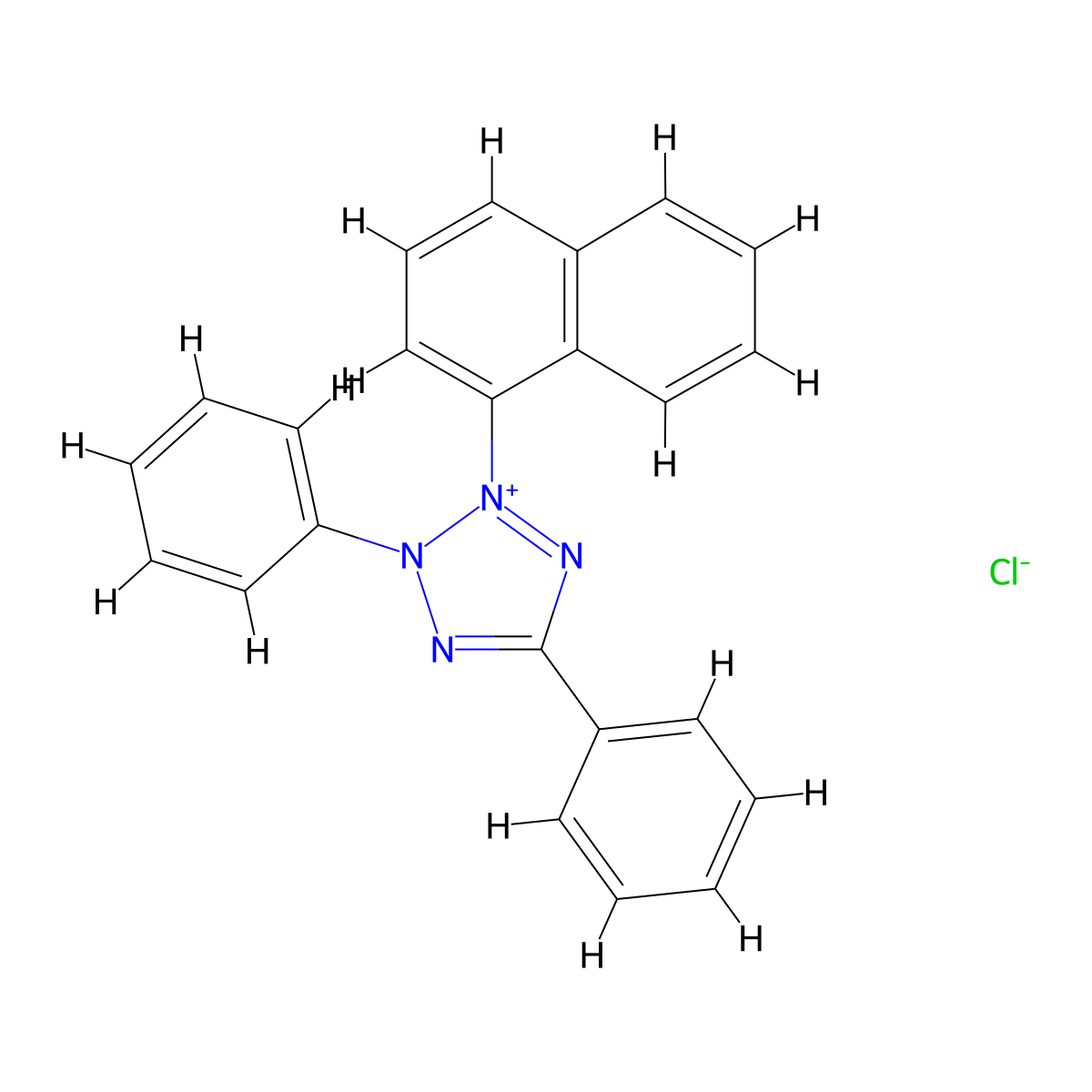 Tetrazolium Violet molecular structure, CAS 1719-71-7