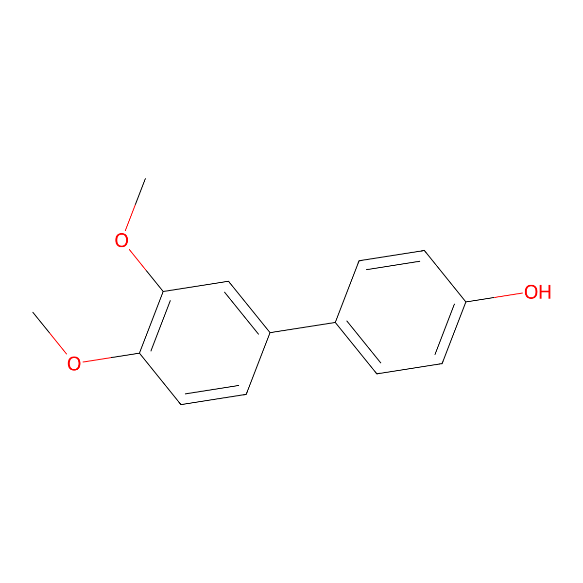 4-(3,4-Dimethoxyphenyl)phenol molecular structure, CAS 17190-05-5