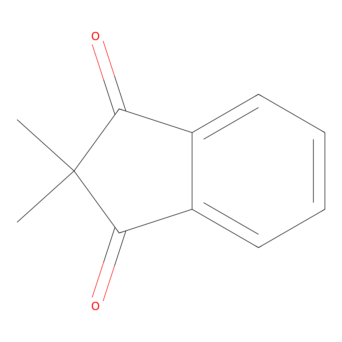 2,2-Dimethyl-1H-indene-1,3(2H)-dione molecular structure, CAS 17190-77-1