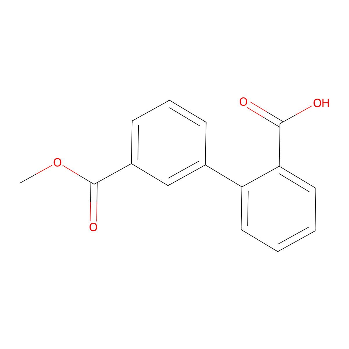 2-(3-Methoxycarbonylphenyl)benzoic acid molecular structure, CAS 171905-91-2