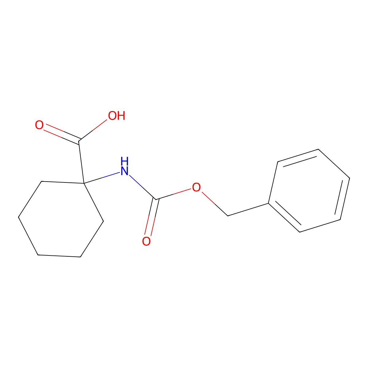 1-(Cbz-amino)cyclohexanecarboxylic acid molecular structure, CAS 17191-43-4