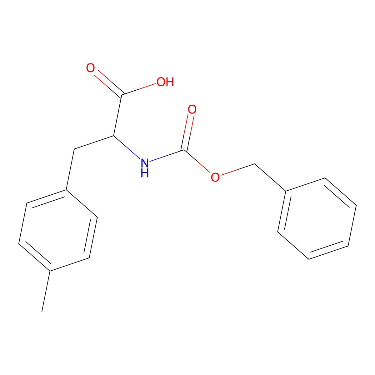 2-{[(Benzyloxy)carbonyl]amino}-3-(4-methylphenyl)propanoic acid molecular structure, CAS 17191-48-9