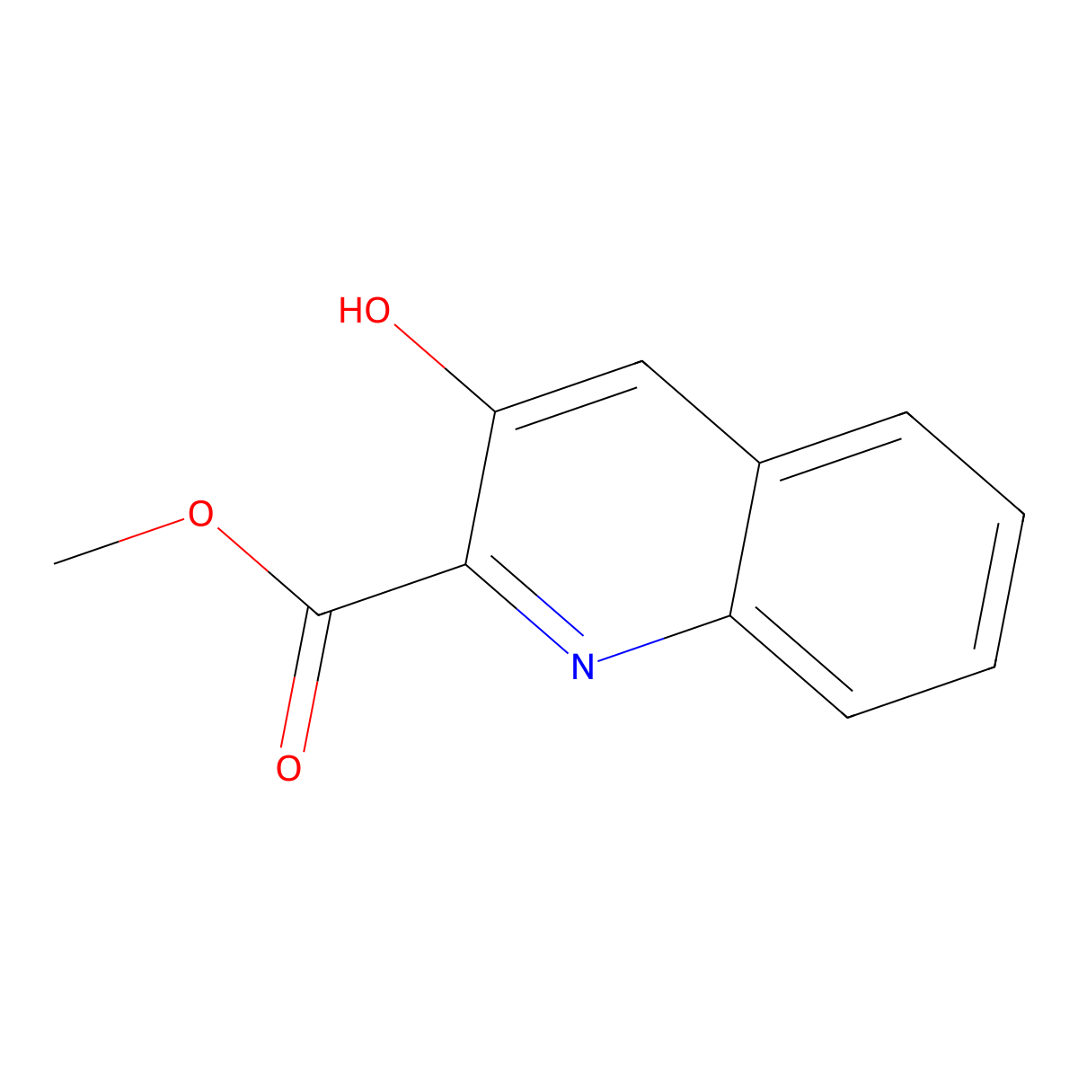 Methyl 3-hydroxyquinoline-2-carboxylate molecular structure, CAS 171917-61-6