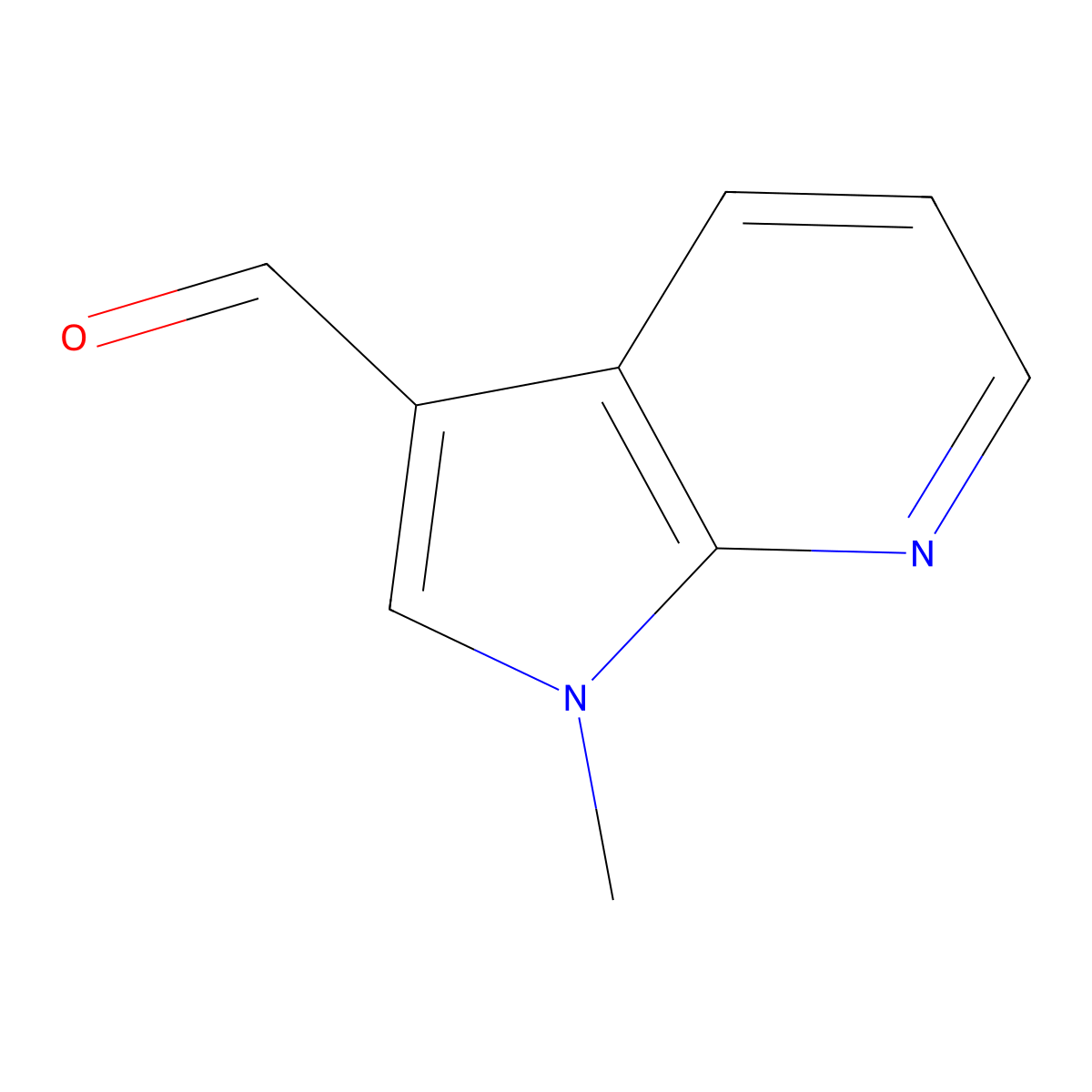 1-Methyl-1H-pyrrolo[2,3-b]pyridine-3-carboxaldehyde molecular structure, CAS 171919-36-1