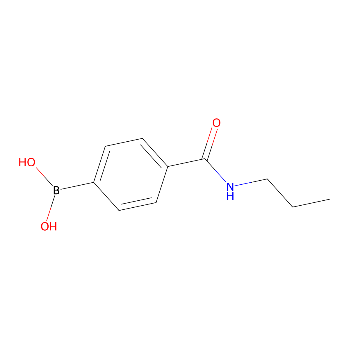 (4-(Propylcarbamoyl)phenyl)boronic acid molecular structure, CAS 171922-46-6