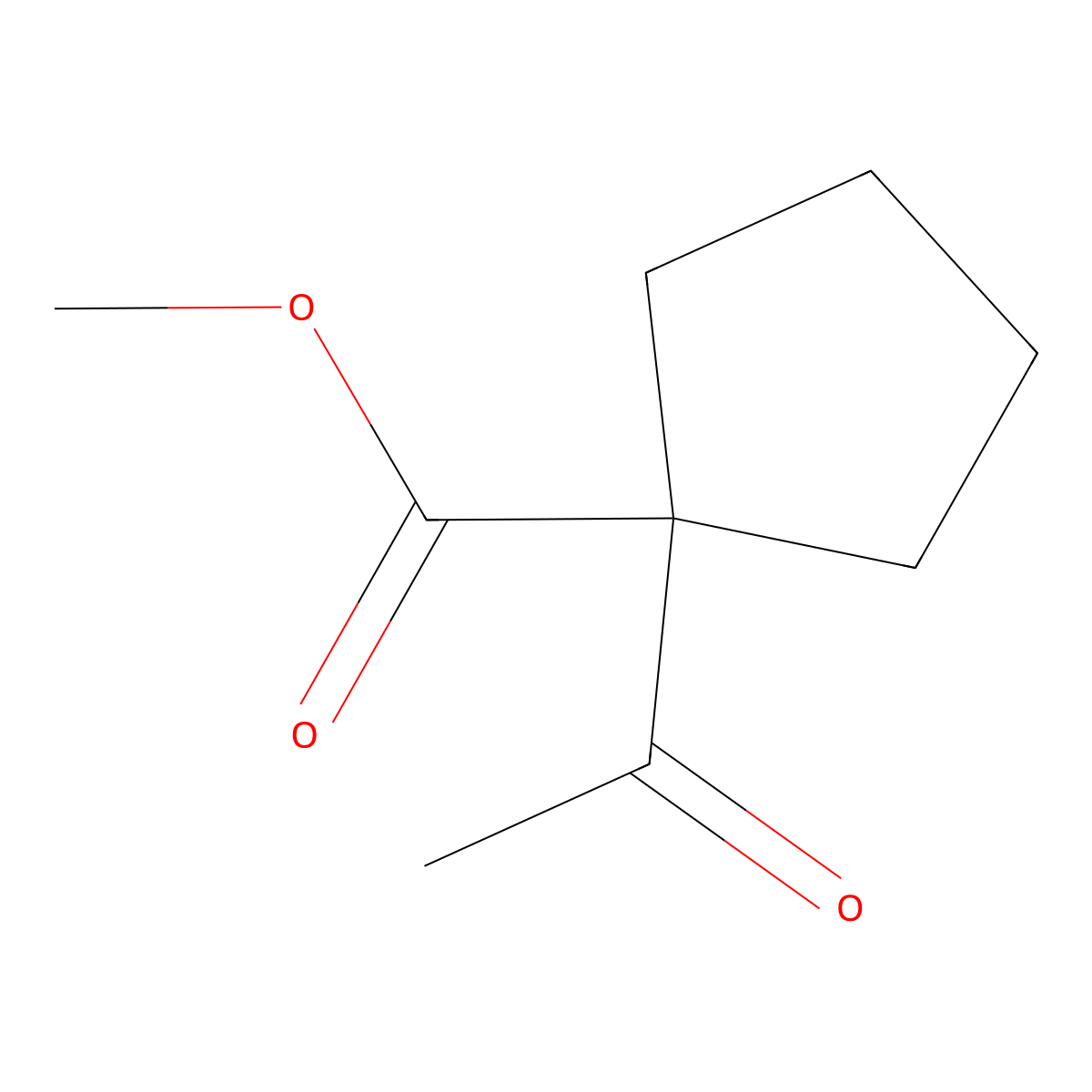 Methyl 1-acetylcyclopentane-1-carboxylate molecular structure, CAS 171924-94-0