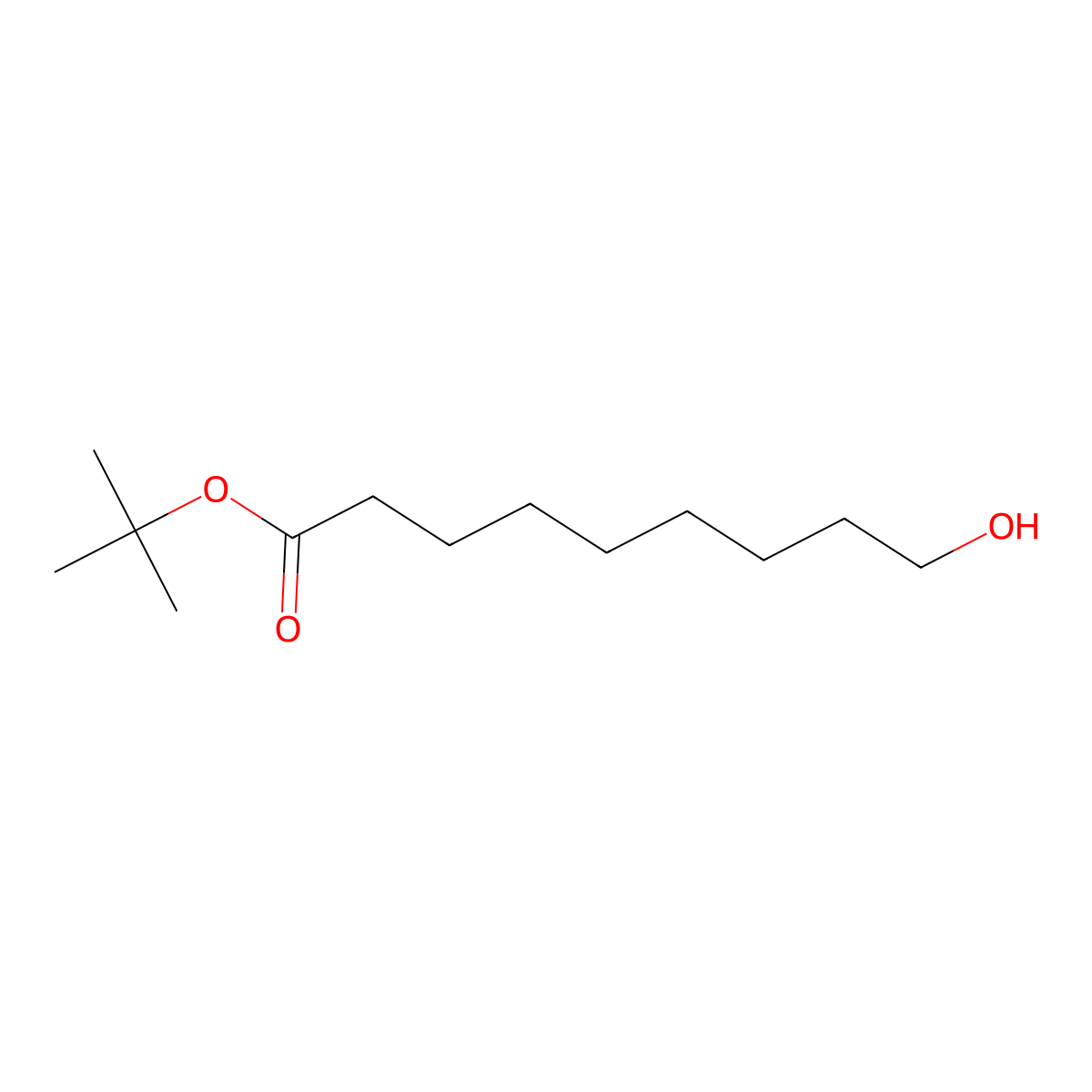 Tert-butyl 9-hydroxynonanoate molecular structure, CAS 171926-99-1