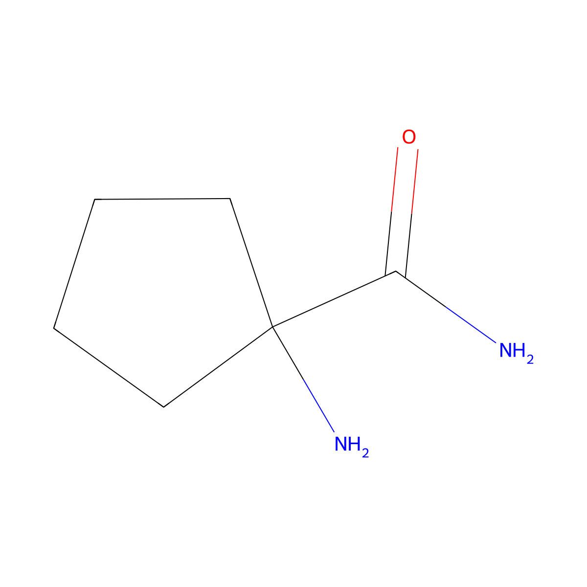 1-Aminocyclopentanecarboxamide molecular structure, CAS 17193-28-1