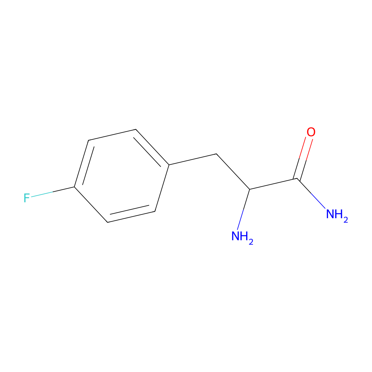 2-Amino-3-(4-fluorophenyl)propanamide molecular structure, CAS 17193-32-7