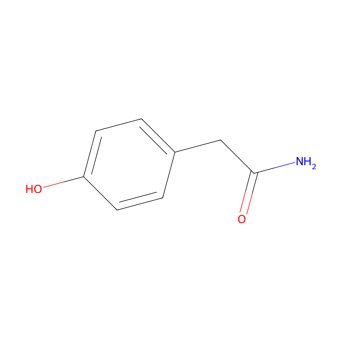 (4-Hydroxyphenyl)acetamide molecular structure, CAS 17194-82-0