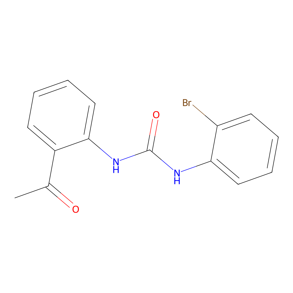 N-(2-Acetylphenyl)-N'-(2-bromophenyl)urea molecular structure, CAS 17195-92-5