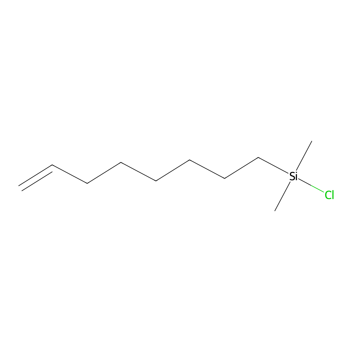7-Octenyldimethylchlorosilane molecular structure, CAS 17196-12-2