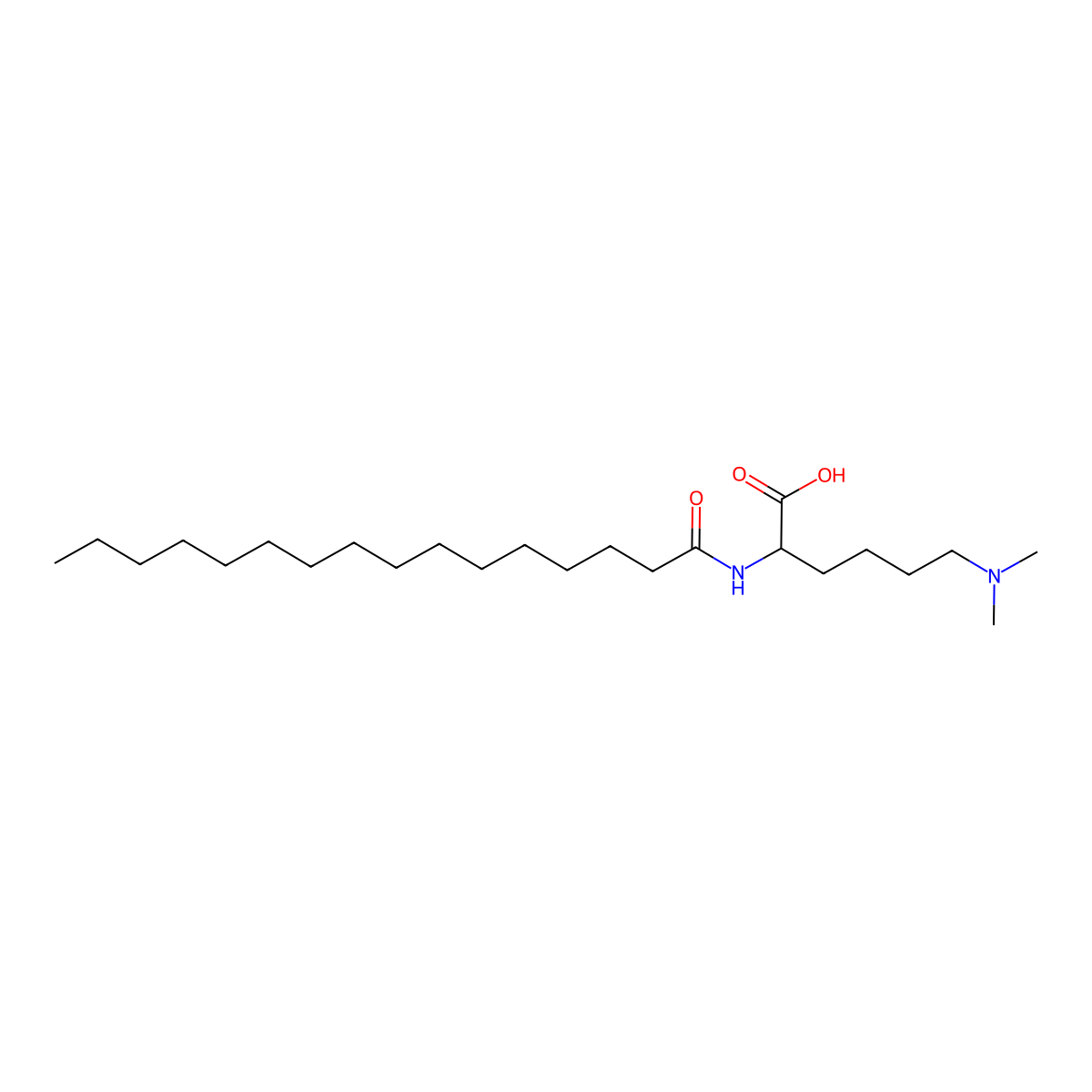 N6,N6-Dimethyl-N2-palmitoyl-L-lysine molecular structure, CAS 17196-53-1